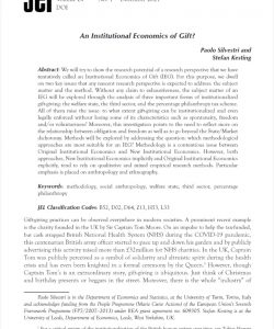 An Institutional Economics of Gift?